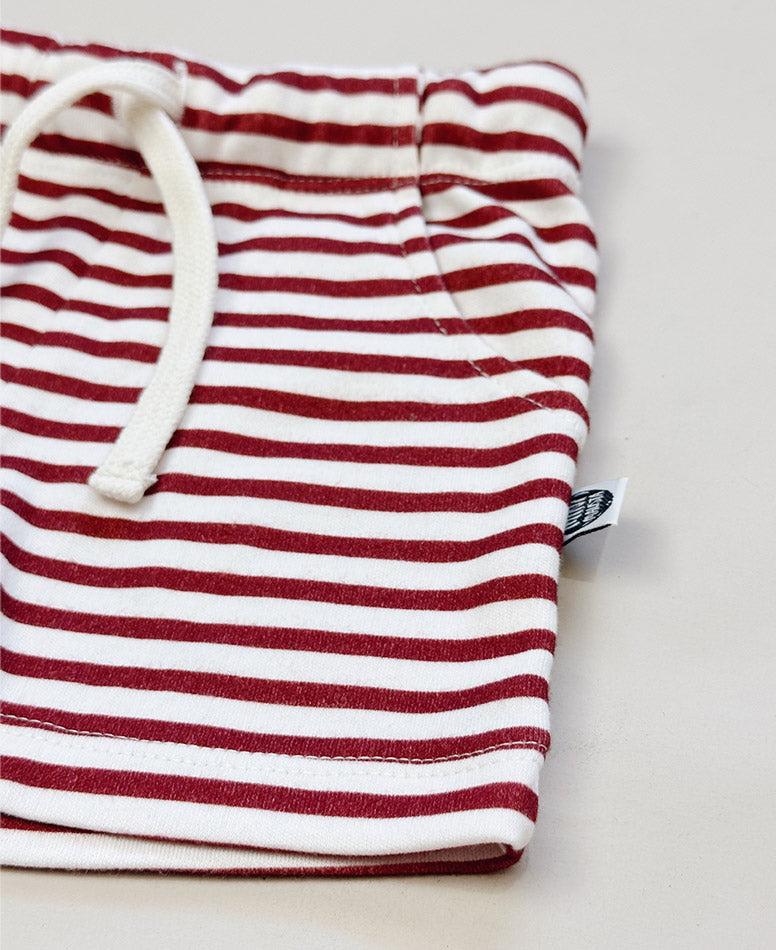 Bermuda Cargo Infantil Unissex | Listrinhas Vermelho