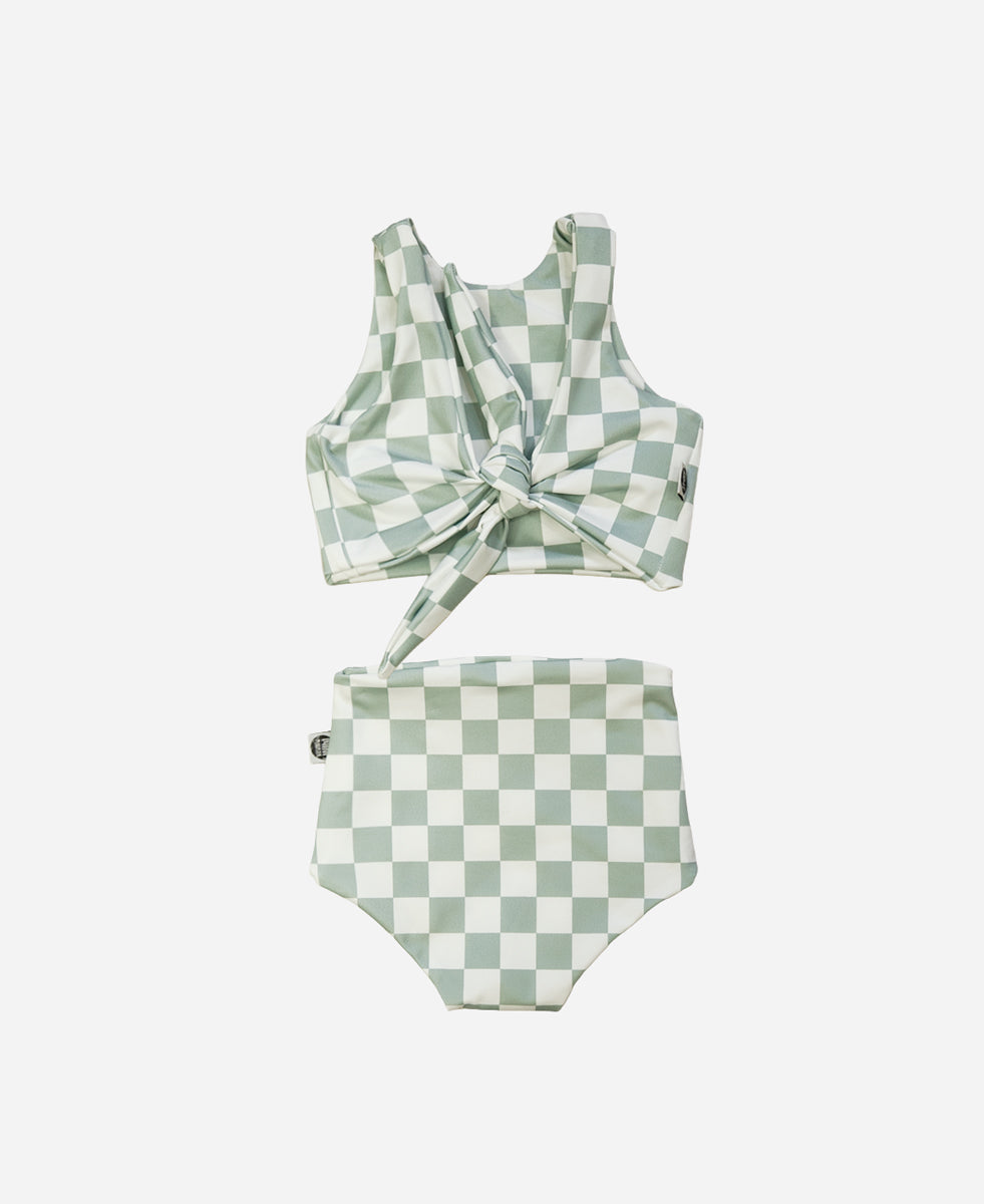 Biquini Dupla Face Infantil Estampado UV50+ | Racer Verde