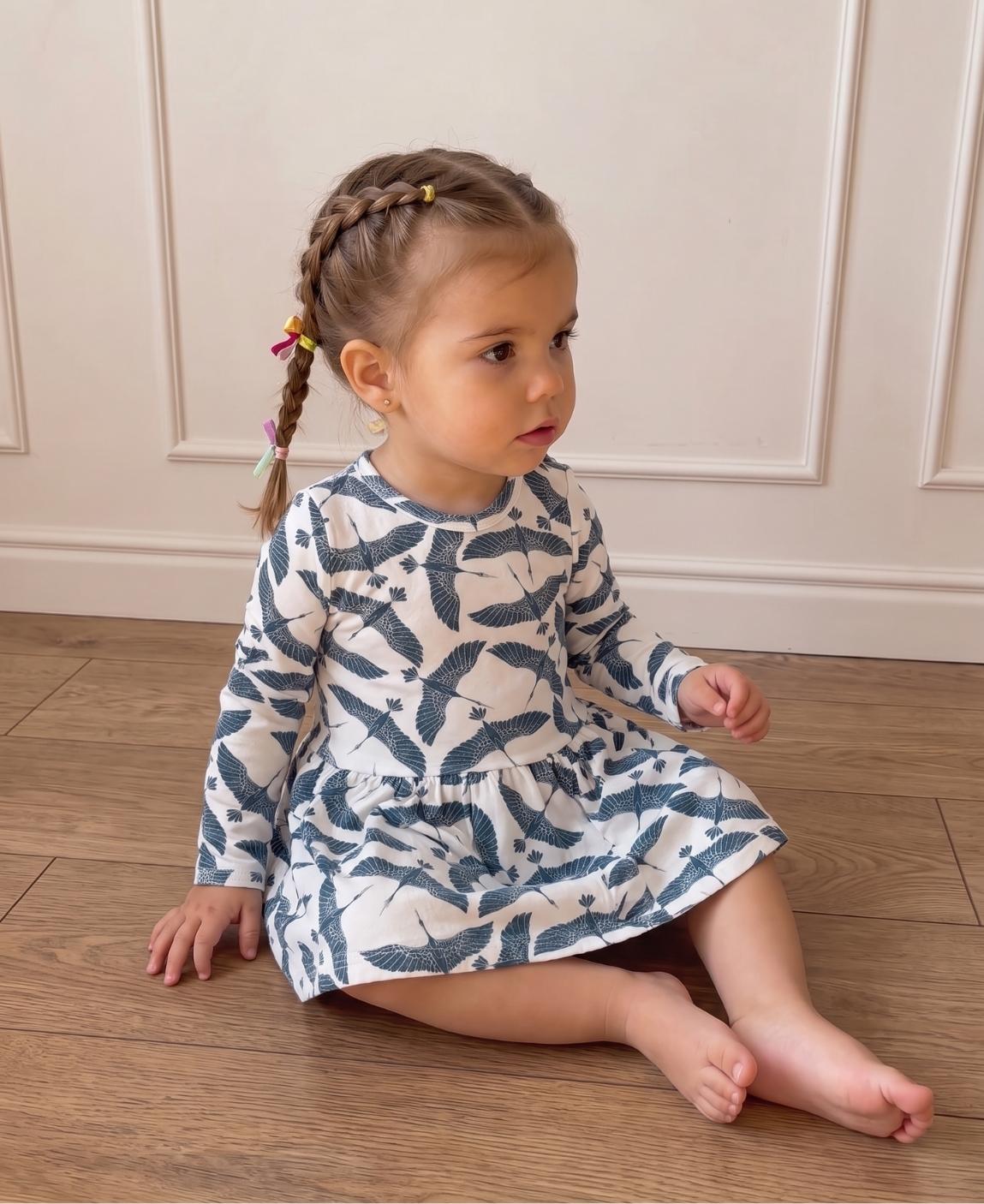 Body-Vestido de Bebê Manga Longa | Blue Flock