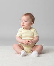 Body de Bebê Manga Curta Unissex | Liso Manteiga
