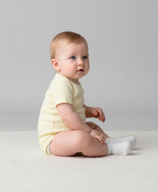 Body de Bebê Manga Curta Unissex | Liso Manteiga