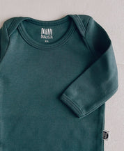 Body de Bebê Manga Longa Unissex | Liso Deep Green