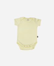 Body de Bebê Manga Curta Unissex | Liso Manteiga