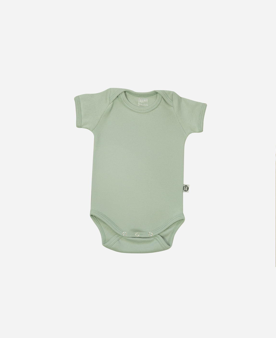 Body de Bebê Manga Curta Unissex | Liso Eucalipto
