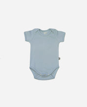 Body de Bebê Manga Curta Unissex | Liso Azul Coastal