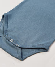 Body de Bebê Manga Curta Unissex | Liso Azul Retrô