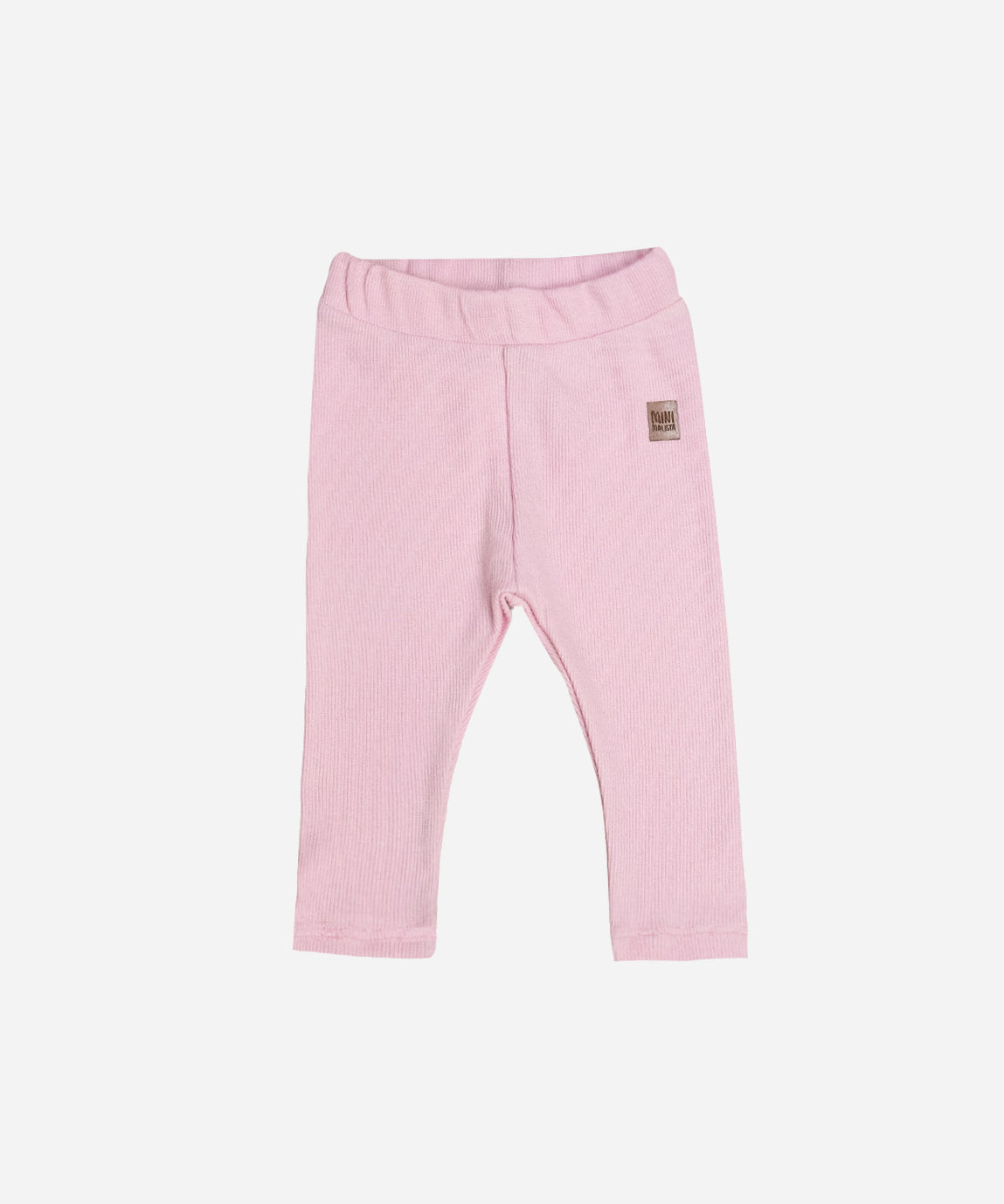 Calça Unissex Slim Canelada Infantil Liso Rose Quartzo - rosa quartzo delicado e romântico em ribana canelada 100% algodão - MiniMalista Baby