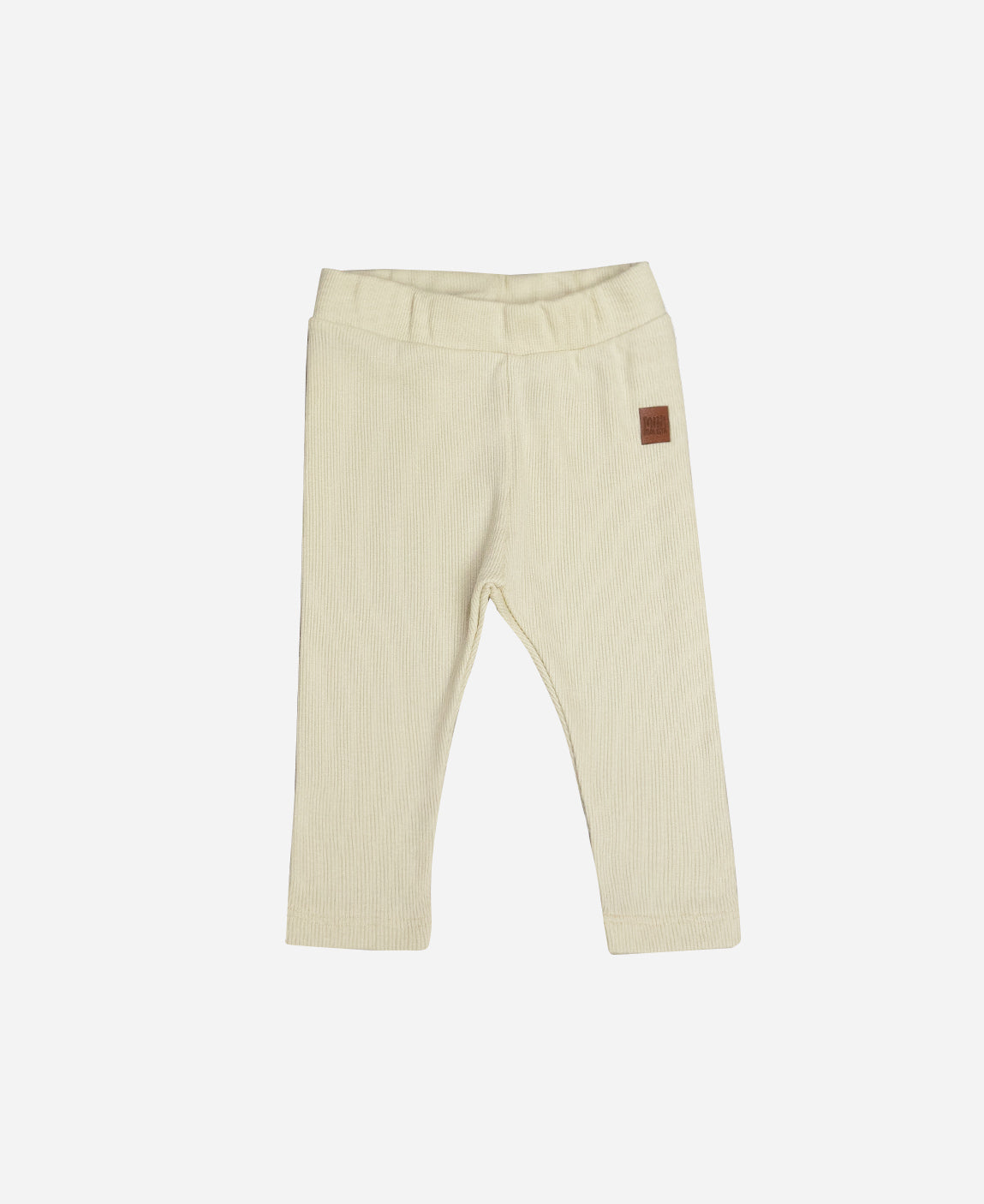 Calça Unissex Slim Canelada Infantil Liso Sand - bege quente natural em ribana canelada 100% algodão - MiniMalista Baby