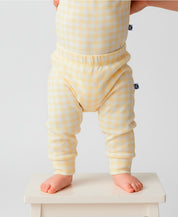 Calça de Bebê Harém Unissex | Vichy Amarelo