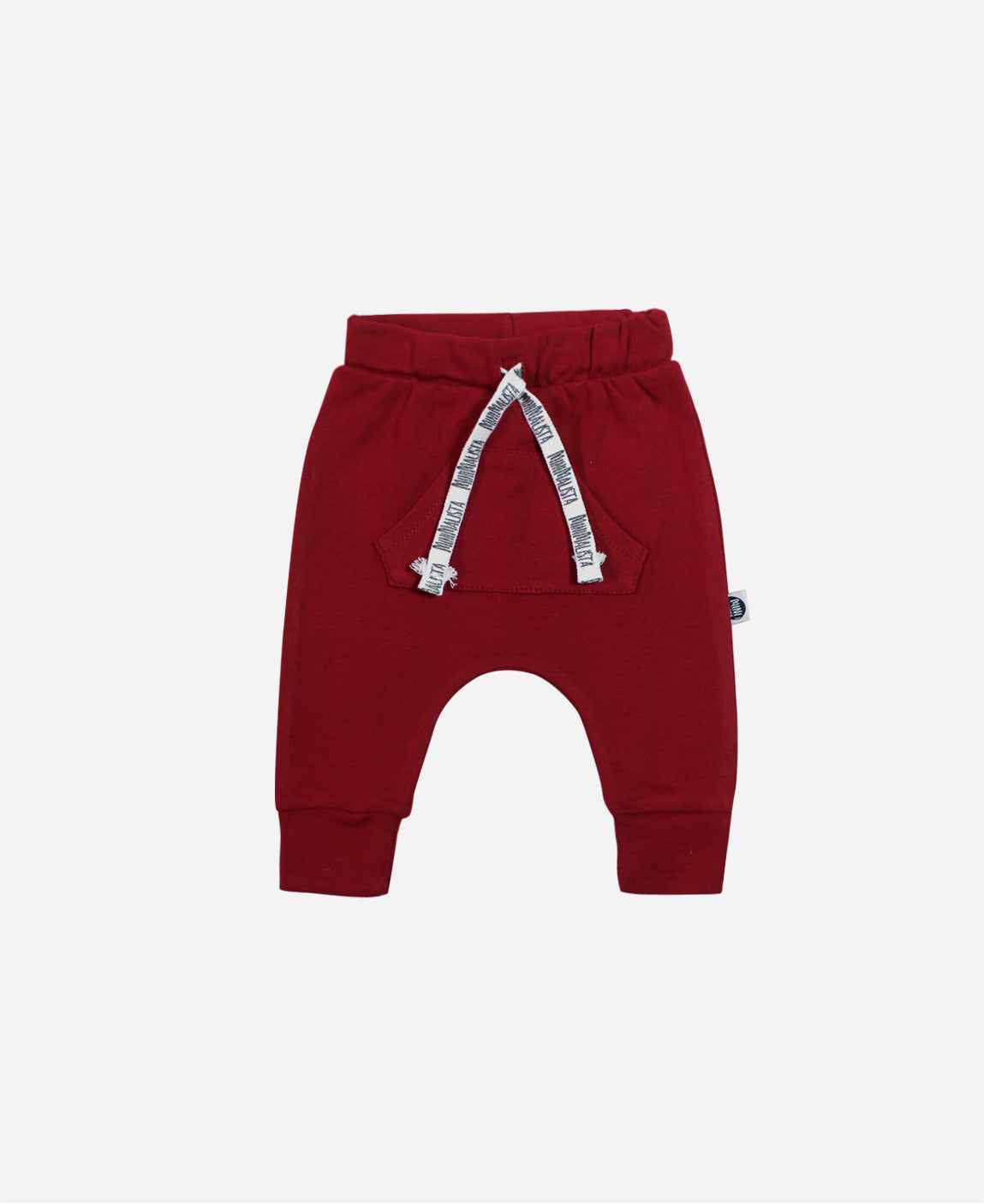 Calça de Bebê Unissex Bolsão MiniMalista Liso Real Red