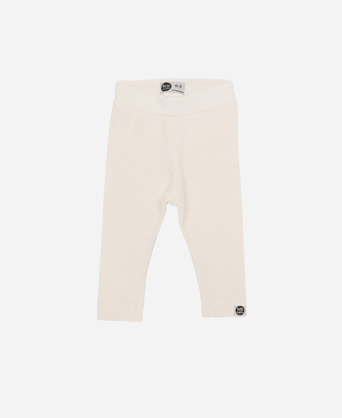 Calça Unissex Slim Canelado MiniMalista | Liso Branco Off