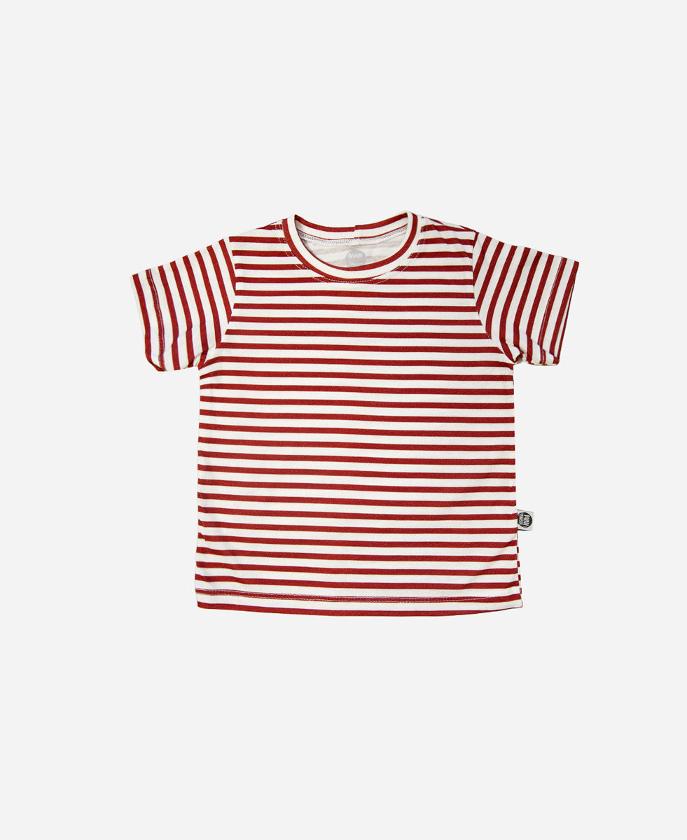Camiseta Infantil Manga Curta Unissex | Listrinhas Vermelho