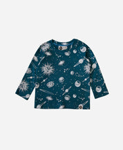 Camiseta Infantil de Inverno Manga Longa Unissex Raglan | Saturno