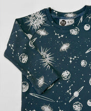 Camiseta Infantil de Inverno Manga Longa Unissex Raglan | Saturno