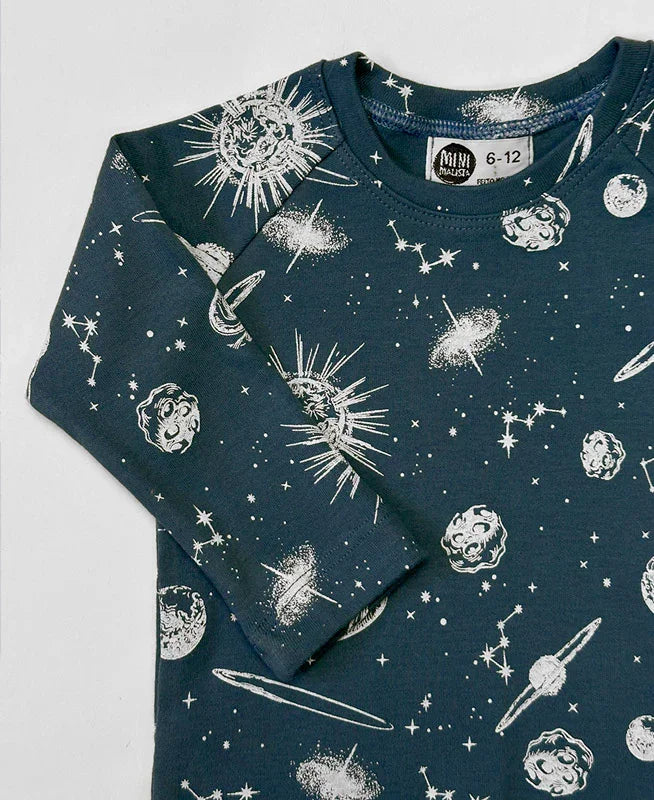 Camiseta Infantil de Inverno Manga Longa Unissex Raglan | Saturno