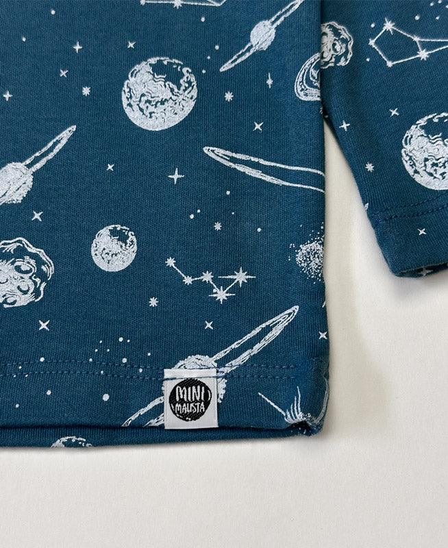 Camiseta Infantil de Inverno Manga Longa Unissex Raglan | Saturno