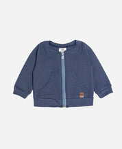 Bomber Unissex Malha | Liso Azul Oxford