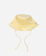 Chapéu Bucket Hat Infantil Unissex Estampado UV50+ | Vichy Amarelo