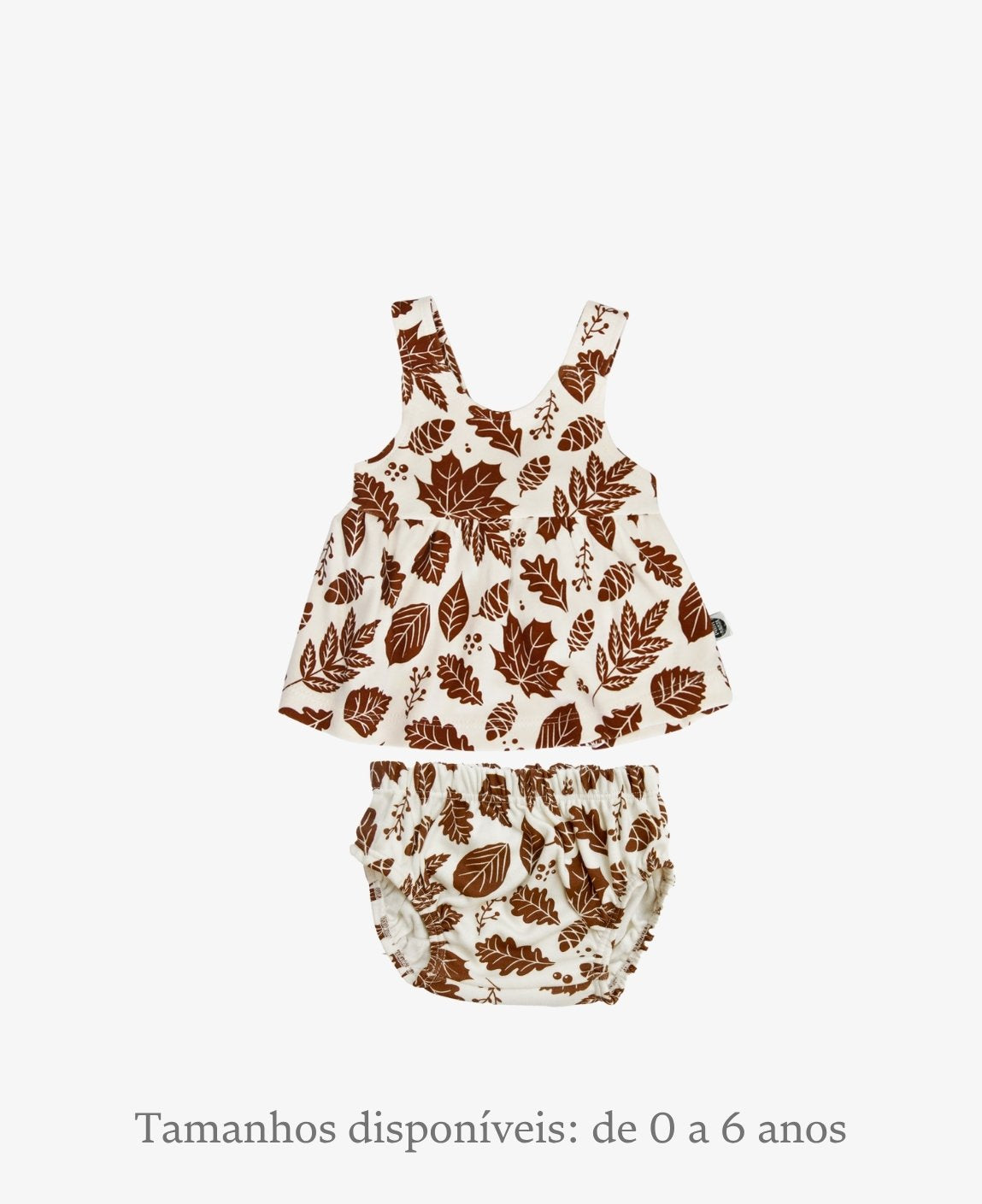 Conjunto Bebê Menina Pinafore + Tapa-Fraldas 2 Peças | Fall