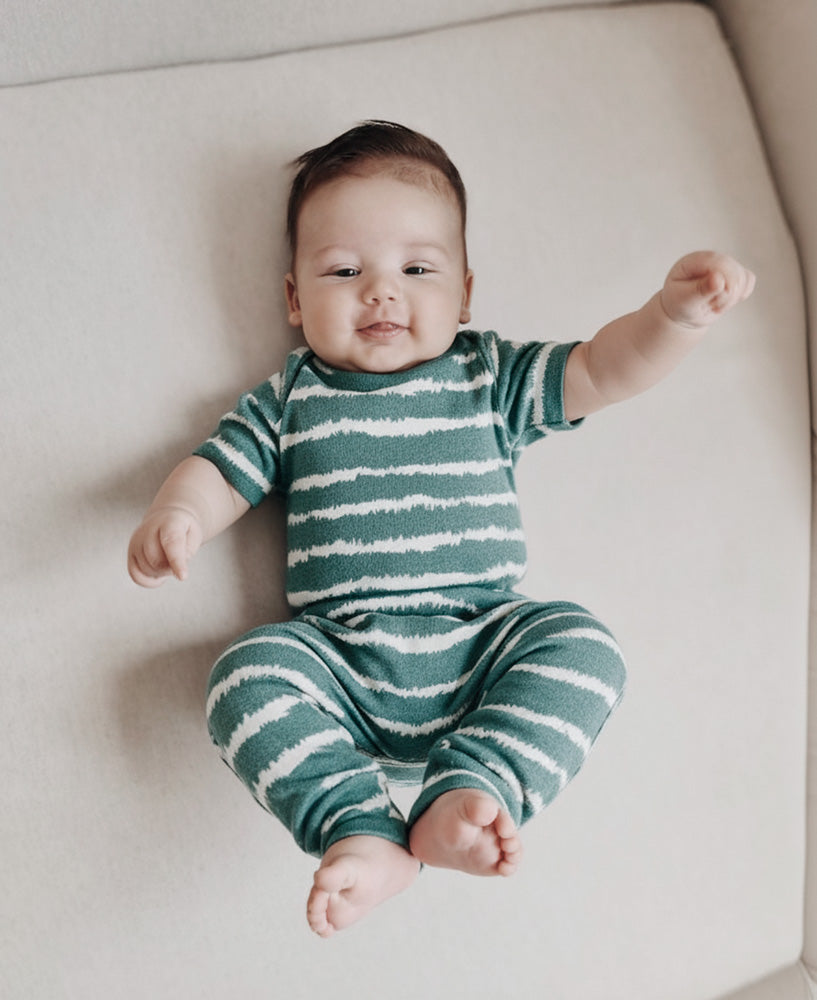 Conjunto Body Manga Curta e Calça Bebê Unissex | Tie Dye