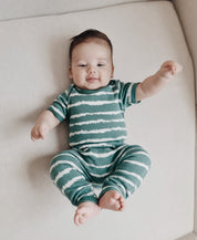 Conjunto Body Manga Curta e Calça Bebê Unissex | Tie Dye