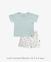 Conjunto Camiseta e Bermuda Infantil Menino | Mint e Lucky