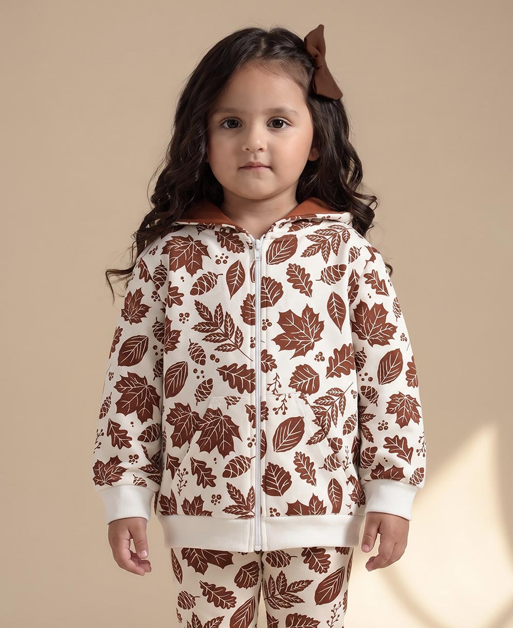 Conjunto Casaco de Moletom e Calça Legging Infantil Algodão | Fall