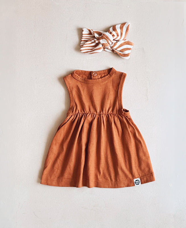 Conjunto Bebê Menina Verão Vestido + Faixinha | Ginger e Swirl