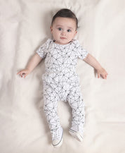 Conjunto Body Manga Curta e Calça Bebê Unissex | Satellite Branco