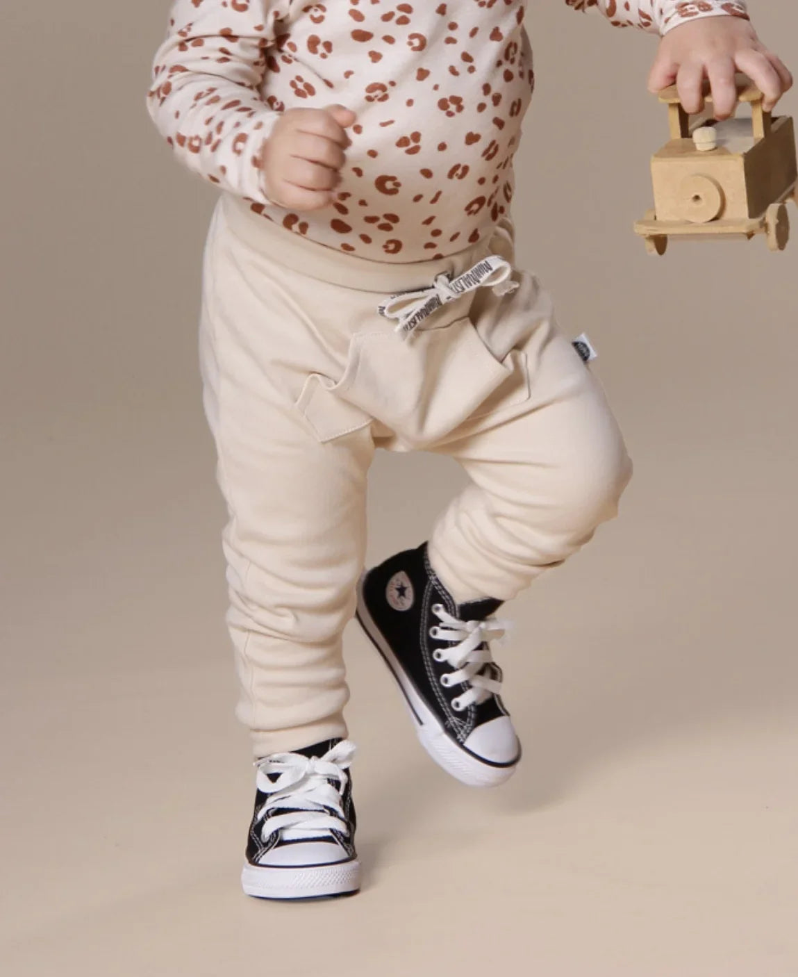 Conjunto Body Manga Longa e Calça Bebê | Liso Sand