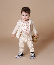Conjunto Body Manga Longa e Calça Bebê | Liso Sand