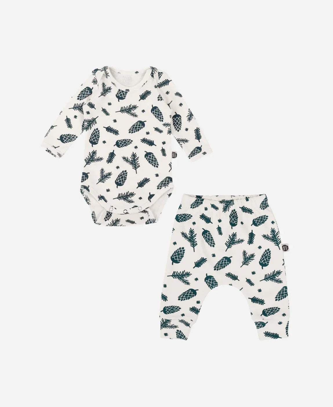 Conjunto Body Manga Longa e Calça Bebê | Pine Cones