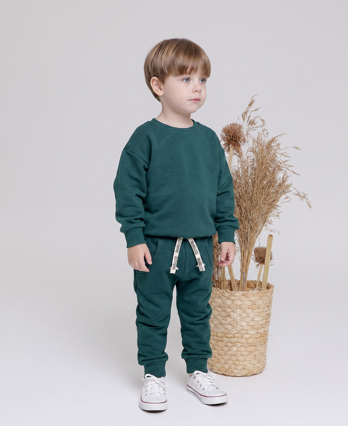 Moletom Básico Peluciado | Liso Deep Green