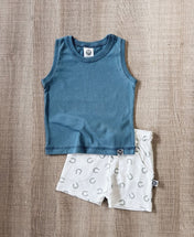 Conjunto Regata e Bermuda Infantil Menino | Azul e Lucky