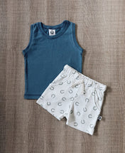 Conjunto Regata e Bermuda Infantil Menino | Azul e Lucky