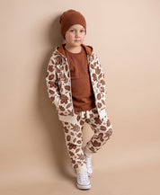 Bebê menino veste Casaco Moletom Capuz Fall folhagem outono com legging coordenada, algodão antialérgico MiniMalista