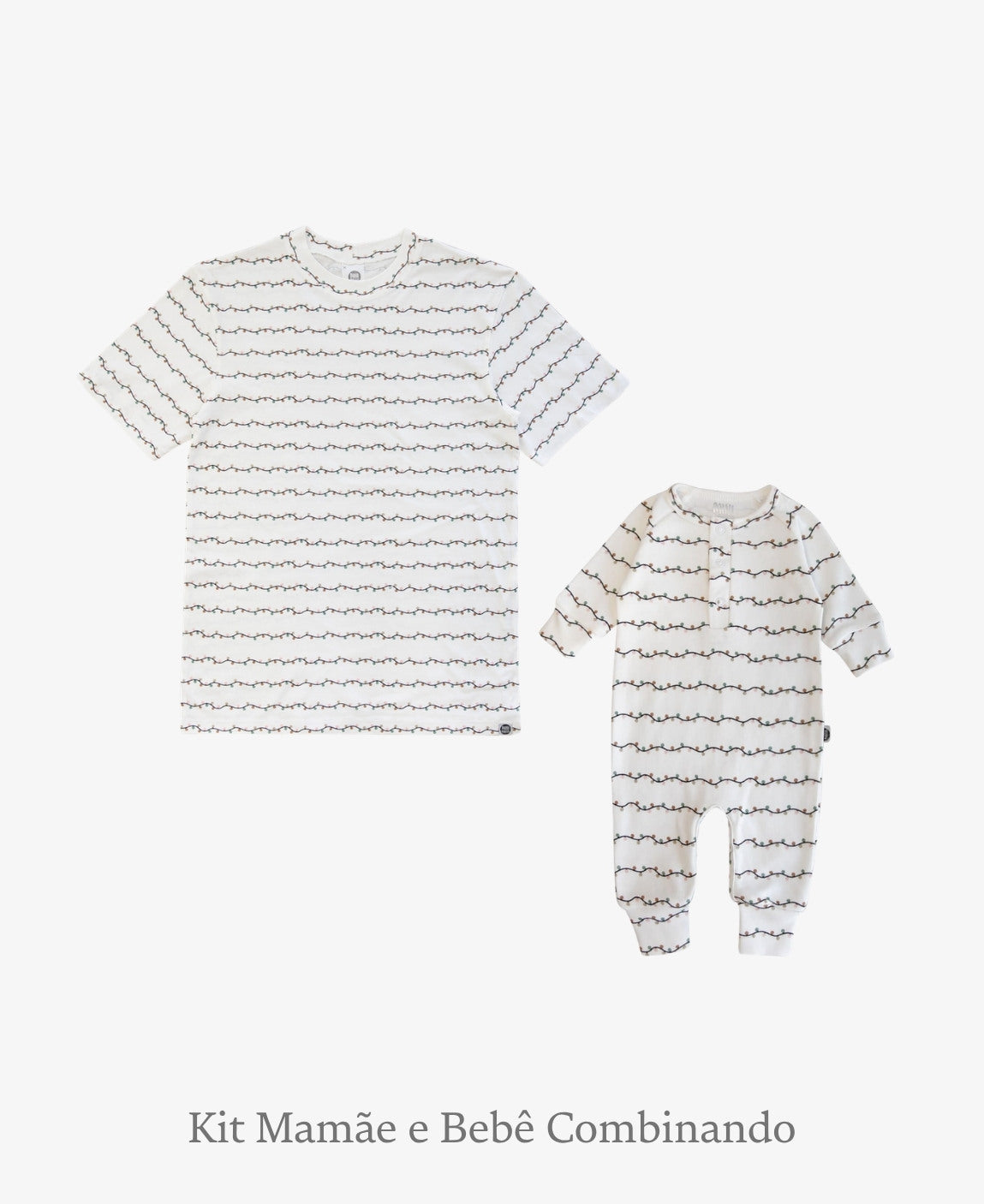 Kit Tal Mãe Tal Filho Camiseta Adulto + Macacão Bebê | Lights