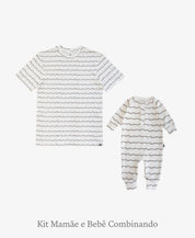 Kit Tal Mãe Tal Filho Camiseta Adulto + Macacão Bebê | Lights