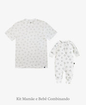 Kit Tal Mãe Tal Filho Camiseta Adulto + Macacão Bebê | Lucky