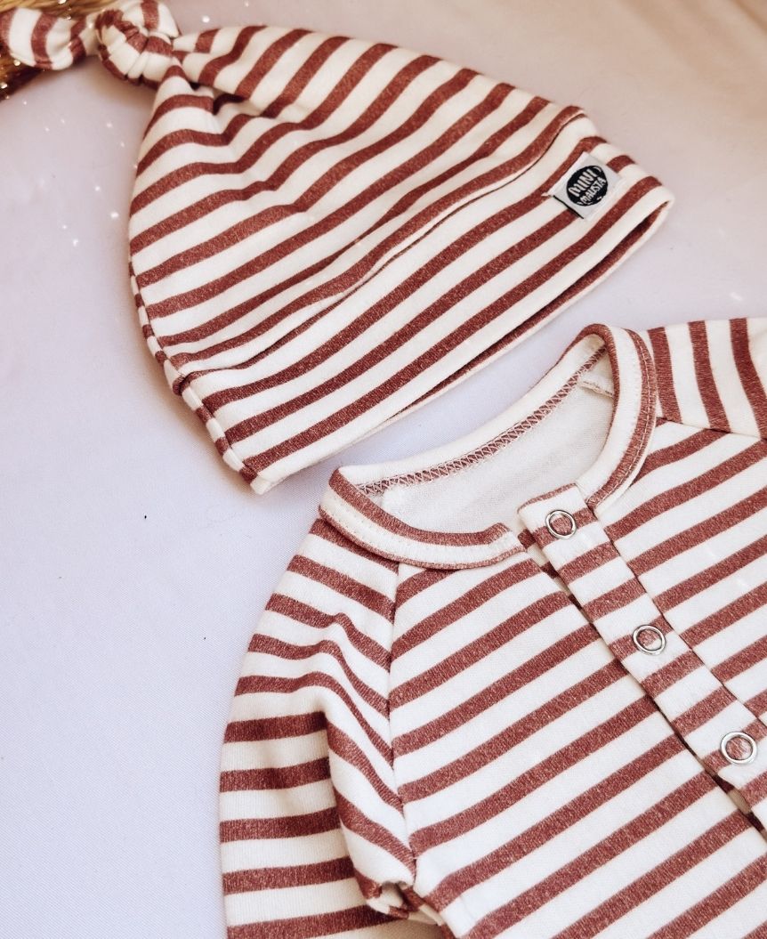 Kit Bebê Macacão Minimalista 3 peças | Listrinhas Chutney