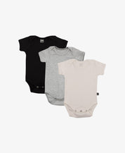 Kit de Bodies Bebê Manga Curta | Liso Basics