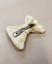 Laço de Cabelo com Clip | Vichy Amarelo