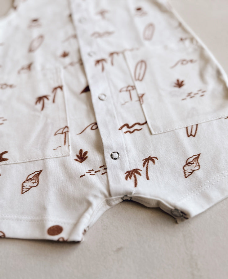 Macaquinho de Verão Botões Regata Unissex | Beach