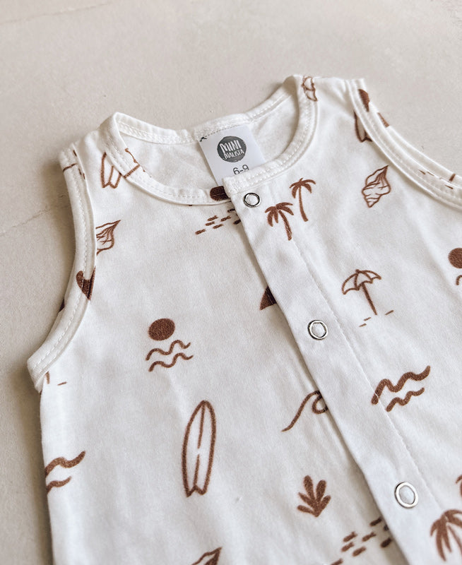 Macaquinho de Verão Botões Regata Unissex | Beach