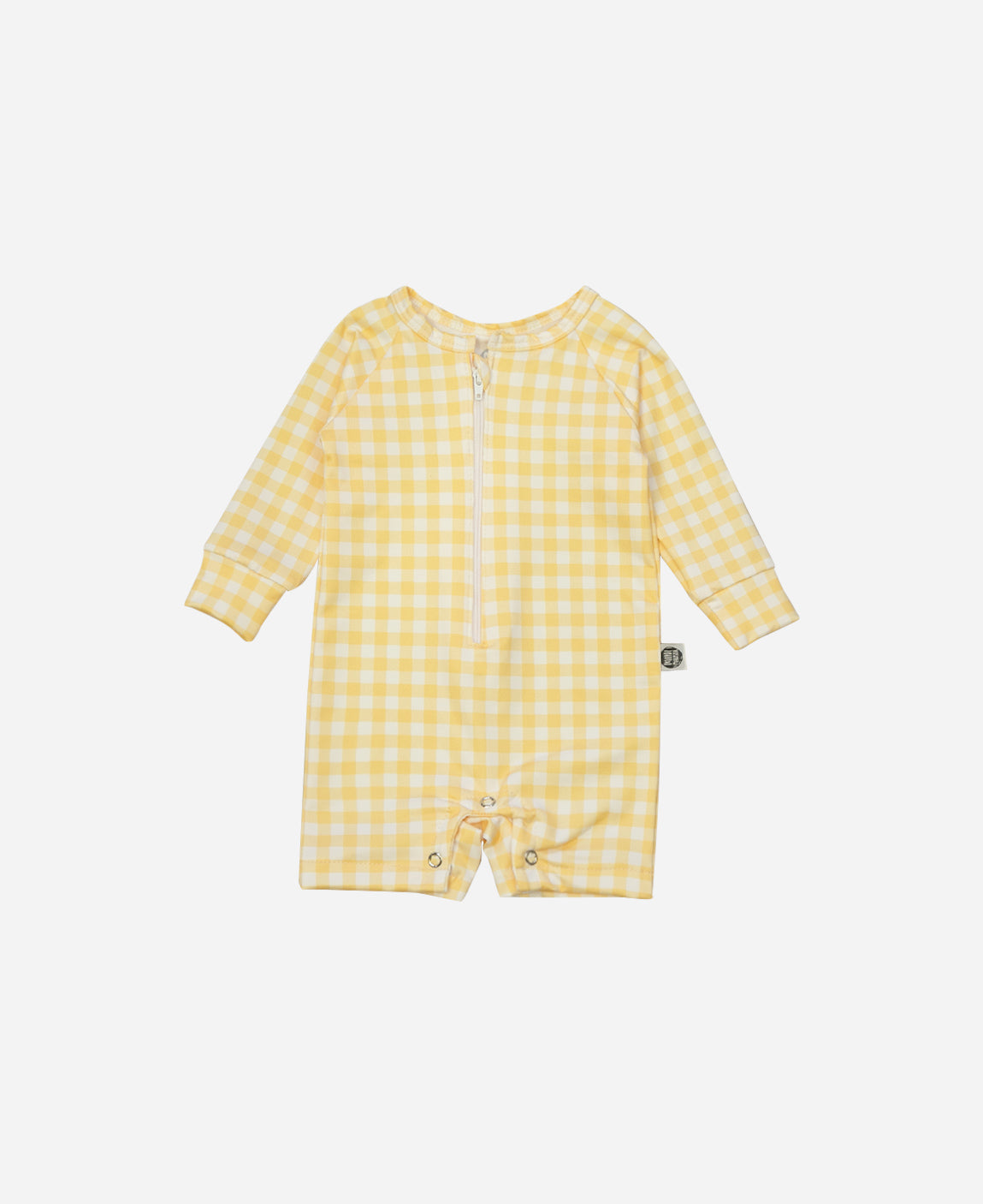 Macaquinho de Praia Estampado UV50+ | Vichy Amarelo