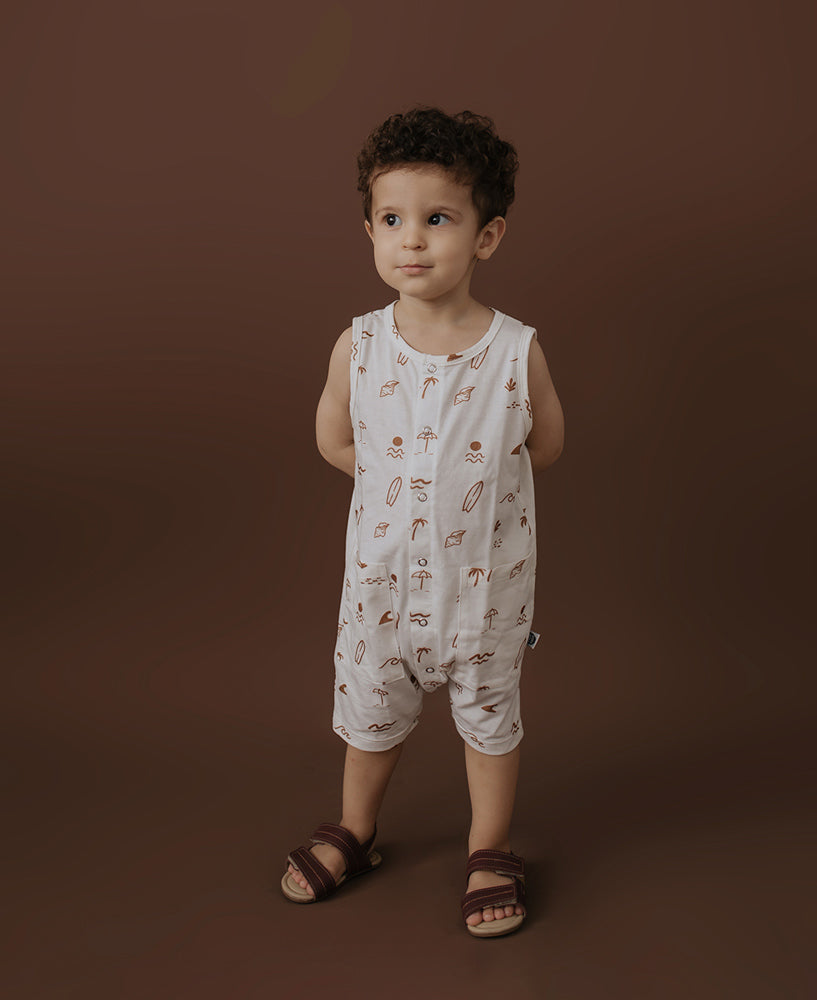 Macaquinho de Verão Botões Regata Unissex | Beach