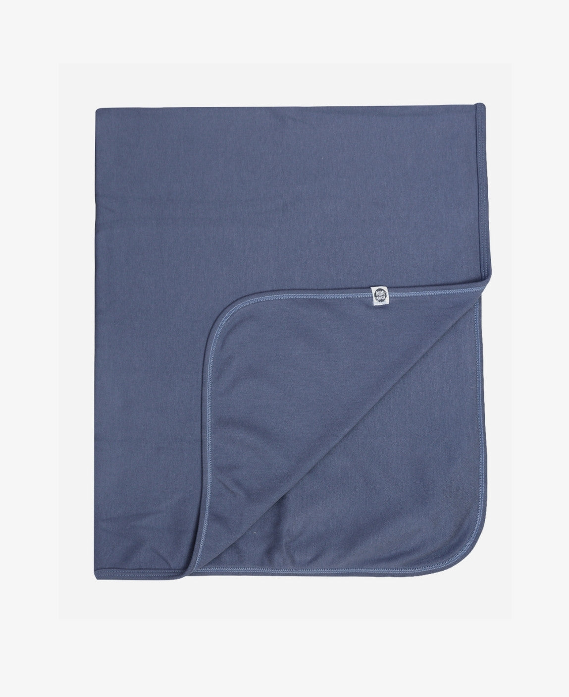 Manta de Malha de Algodão para Bebês | Liso Azul Oxford