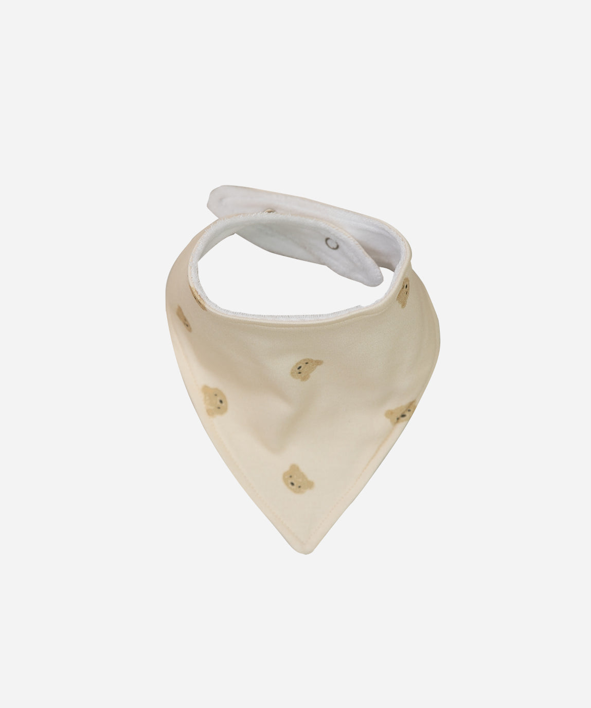 Babador Bandana Unissex — estampa Baby Bear (ursinhos fofos sobre cinnamon) — Coleção Wild — 100% algodão fio egípcio — MiniMalista Baby