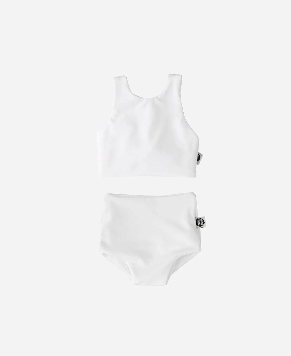 Biquini Dupla Face Infantil UV50+ MiniMalista | Liso Branco Off - MiniMalista Baby - 0, b2b, Calor, com-desconto-mm10, Menina, tab-tam-biquini, Verão -bebê-minimalista-estiloso