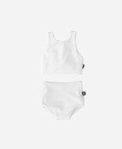 Biquini Dupla Face Infantil UV50+ MiniMalista | Liso Branco Off - MiniMalista Baby - 0, b2b, Calor, com-desconto-mm10, Menina, tab-tam-biquini, Verão -bebê-minimalista-estiloso